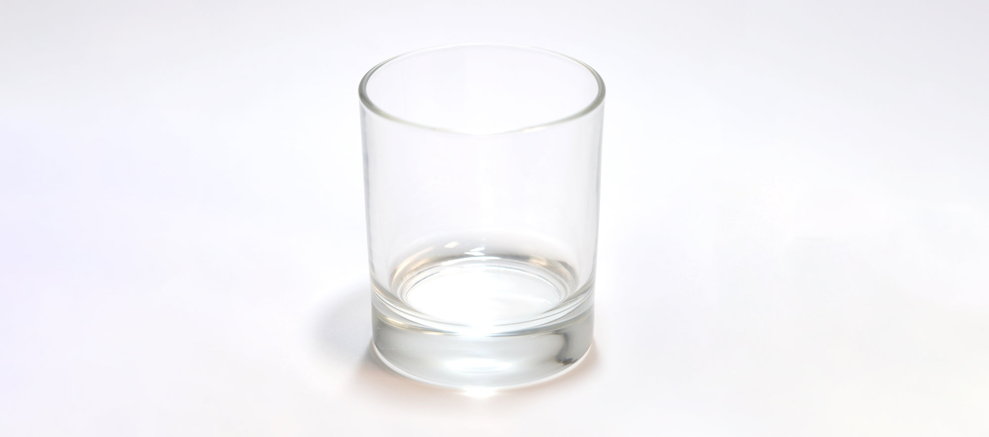 Clear undecorated Candle Glass