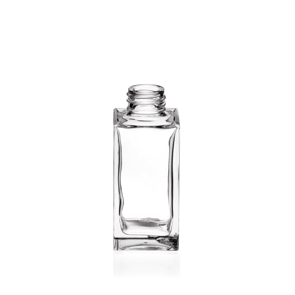 100ml Clear Glass Square Tall Clayton Bottle - Glass - Diffuser Glass - Coloured Bottles