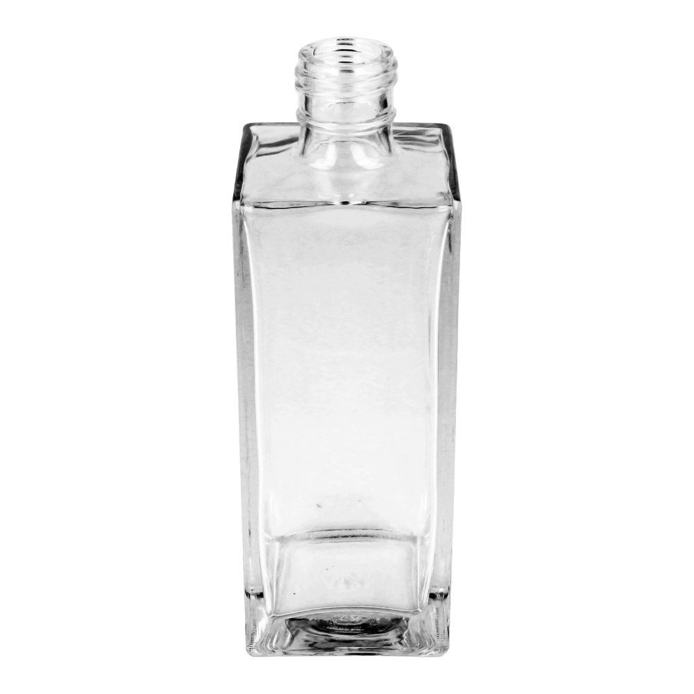 Glass Bottles 200ml Clear Glass Tall Square Clayton Bottle