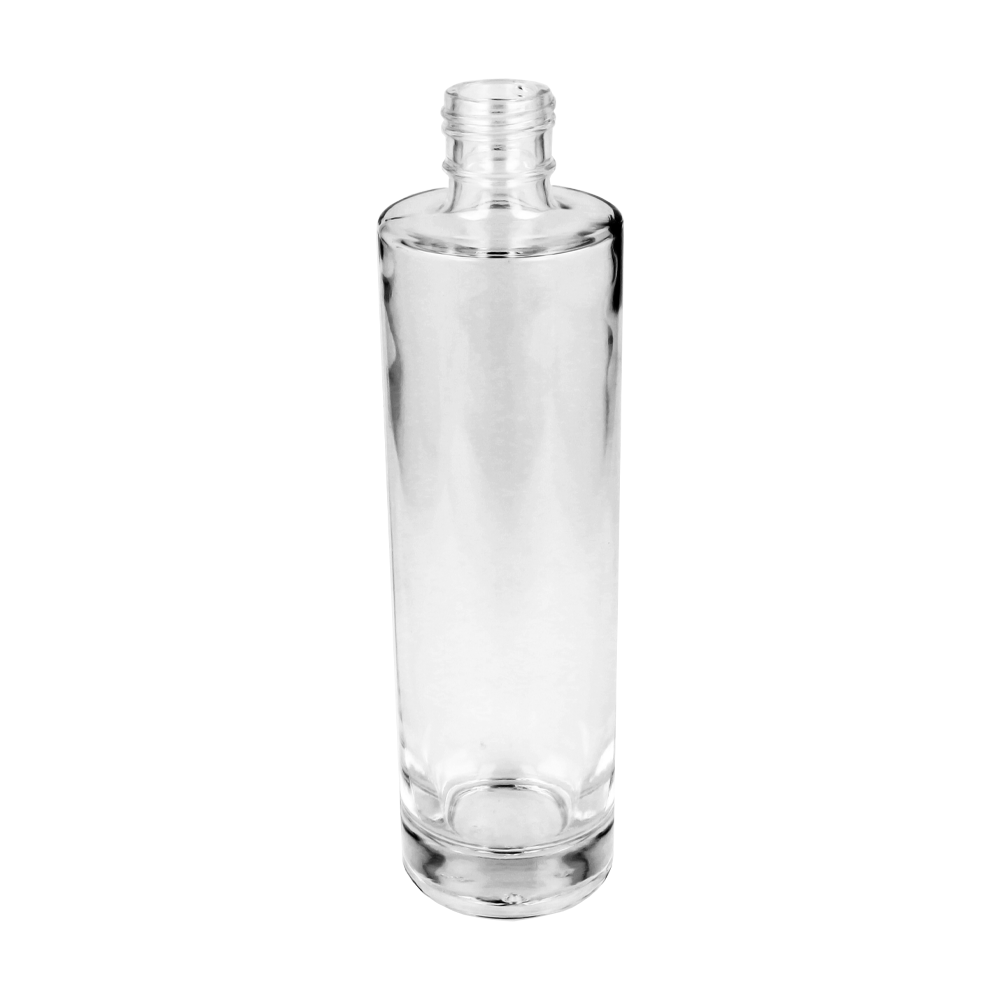 200ml Clear Glass Tall Round Bliss Bottle - Glass - Cosmetic Glass - Colorlites