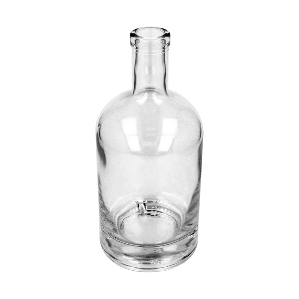 Glass Bottles 500ml Clear Glass Round Nocturne – ColouredBottles