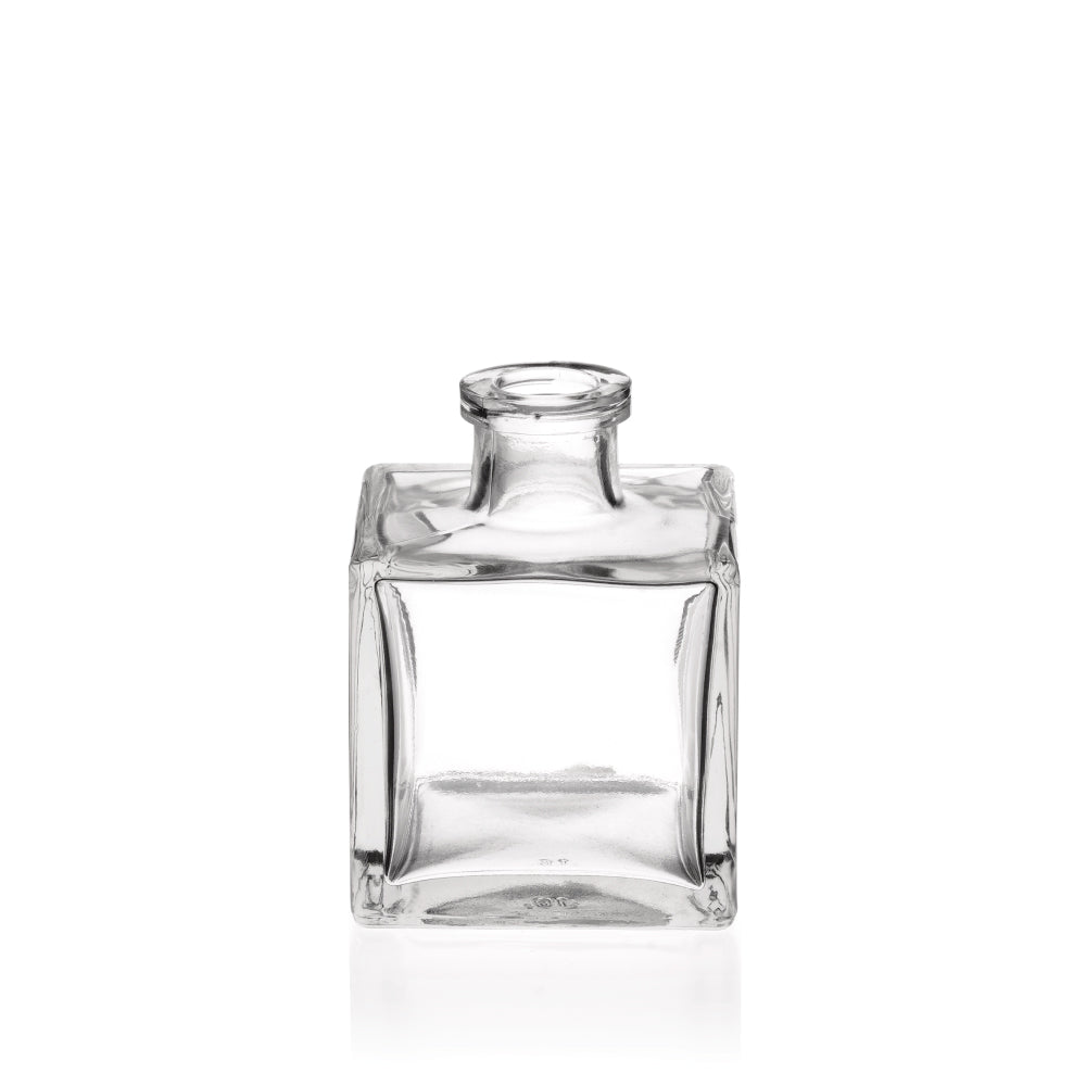 200ml Clear Glass Square Diffuser Bottle (cork neck) - Glass - Diffuser Glass - Coloured Bottles