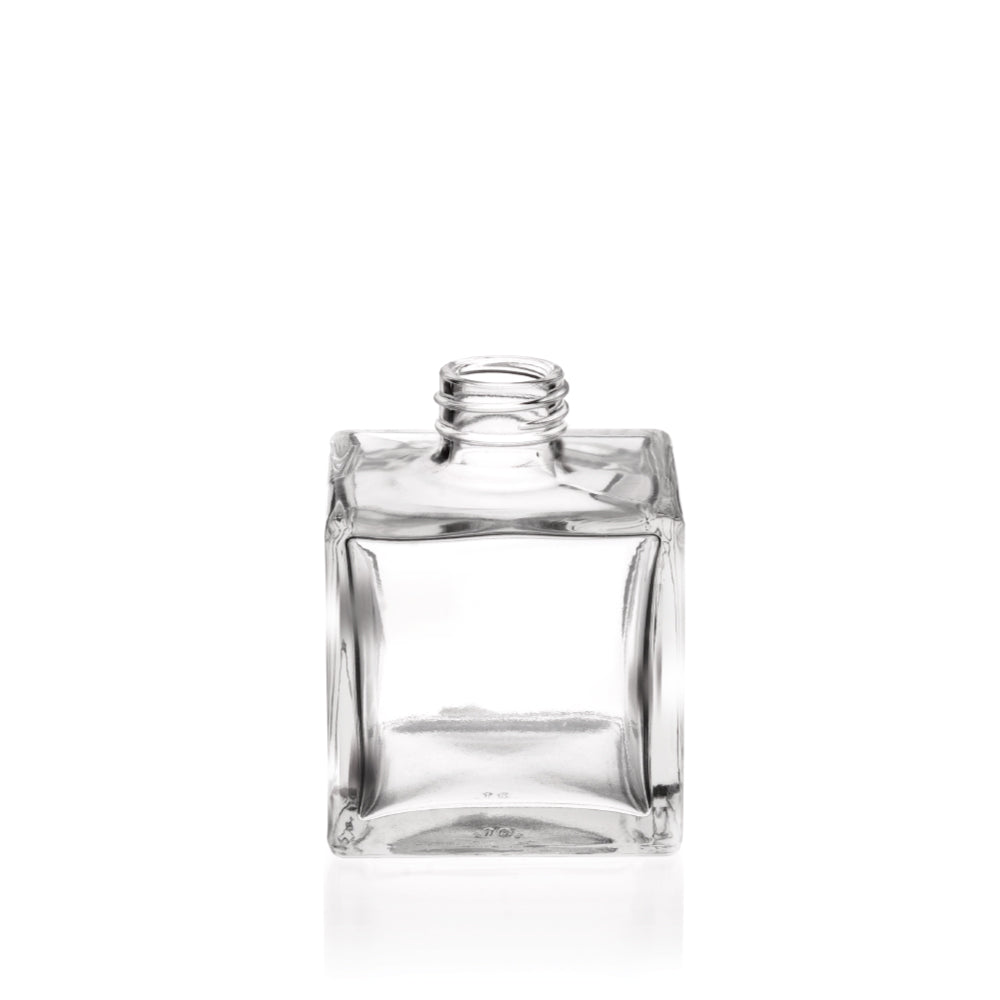 200ml Clear Glass Paradis Square Diffuser Bottle (Screw Neck) - Glass - Diffuser Glass - Colorlites