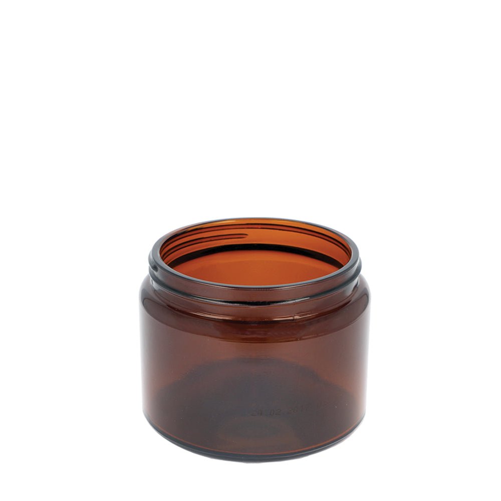 500ml Amber Glass Squat Jar - Glass - Cosmetic Glass - Colorlites