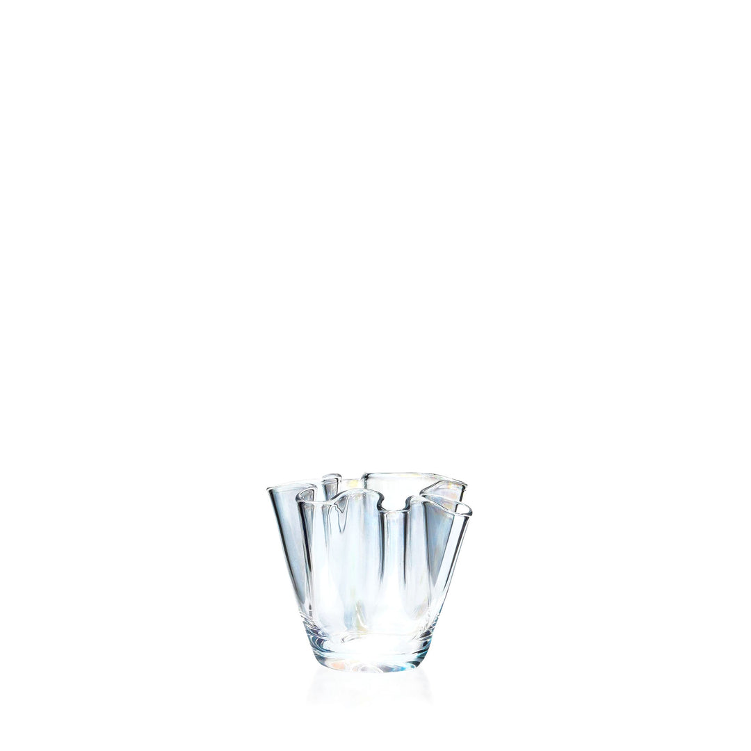 Espezo Glassware - Luxury Flower Neck Vase with a Rainbow Decoration - - Colorlites