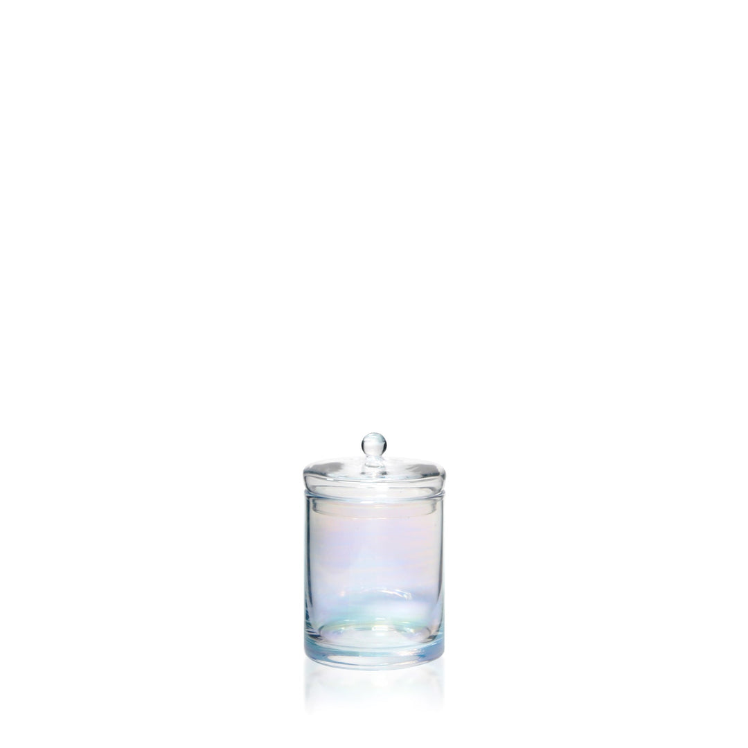 Espezo Glassware - Luxury Glass Jar & Lid with a Rainbow Decoration - - Colorlites
