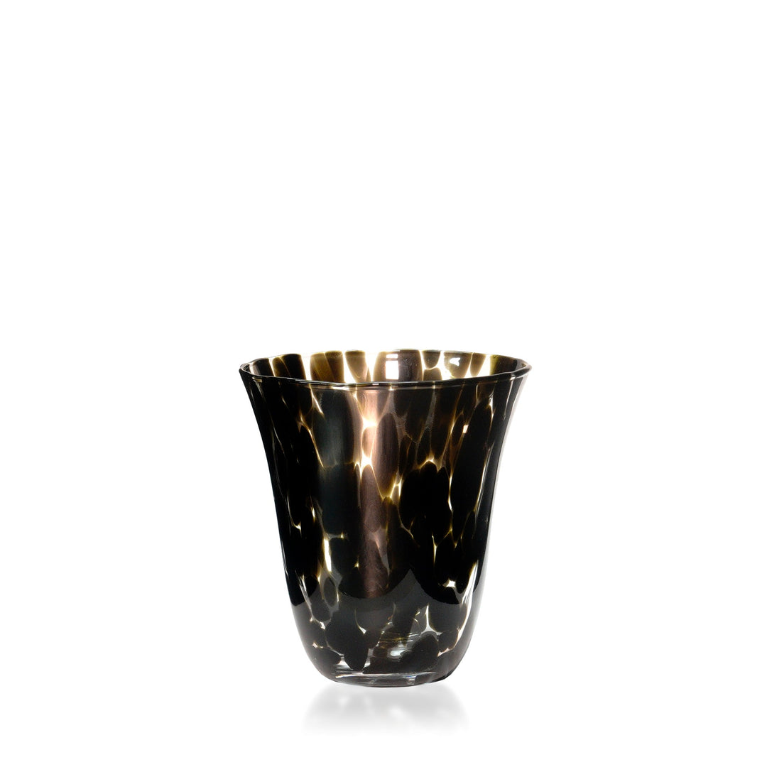 Espezo Glassware - Luxury Large Traditional Vase with a Black Decoration - - Colorlites