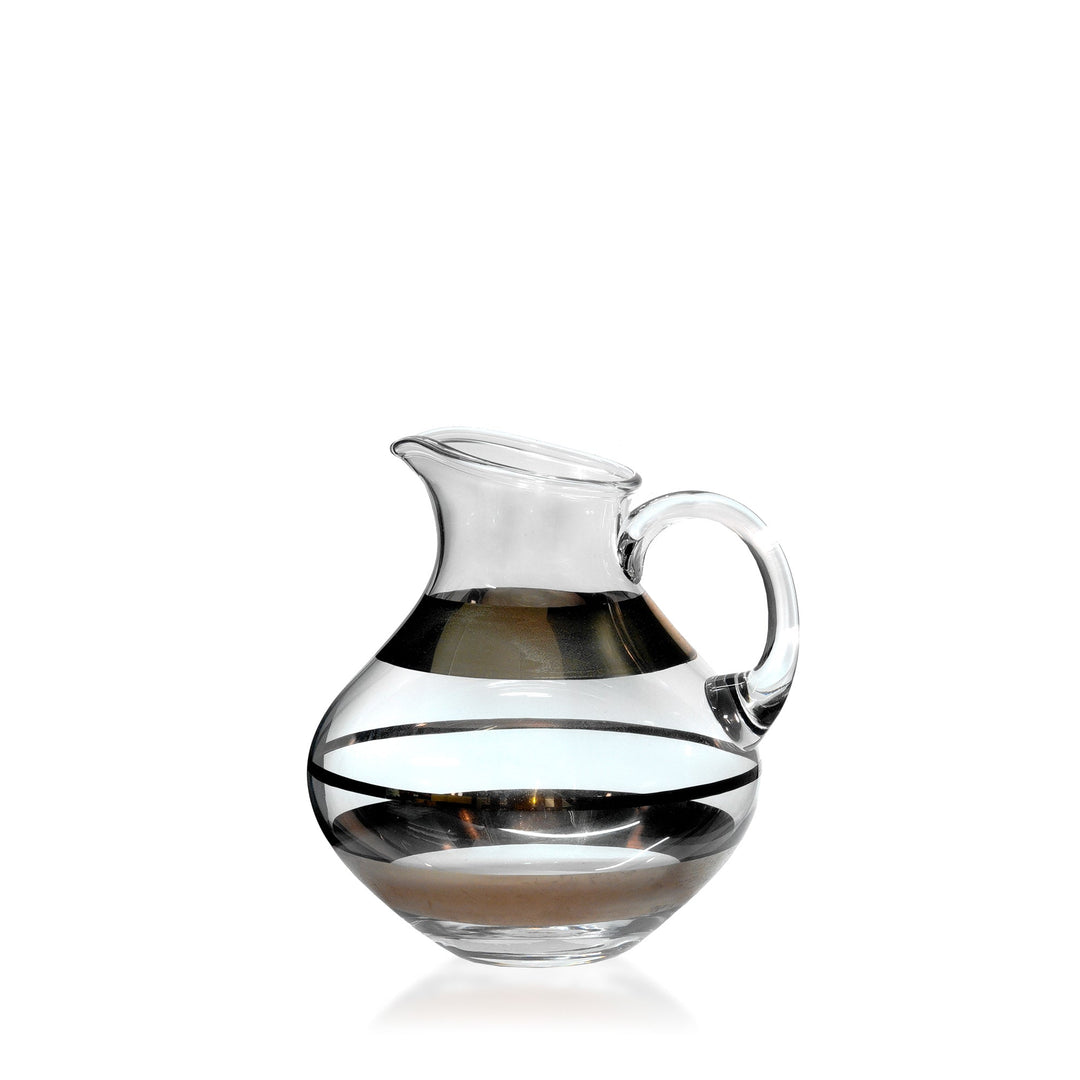 Espezo Glassware - Luxury Chunky Jug with a Platinum Art Decoration - - Colorlites