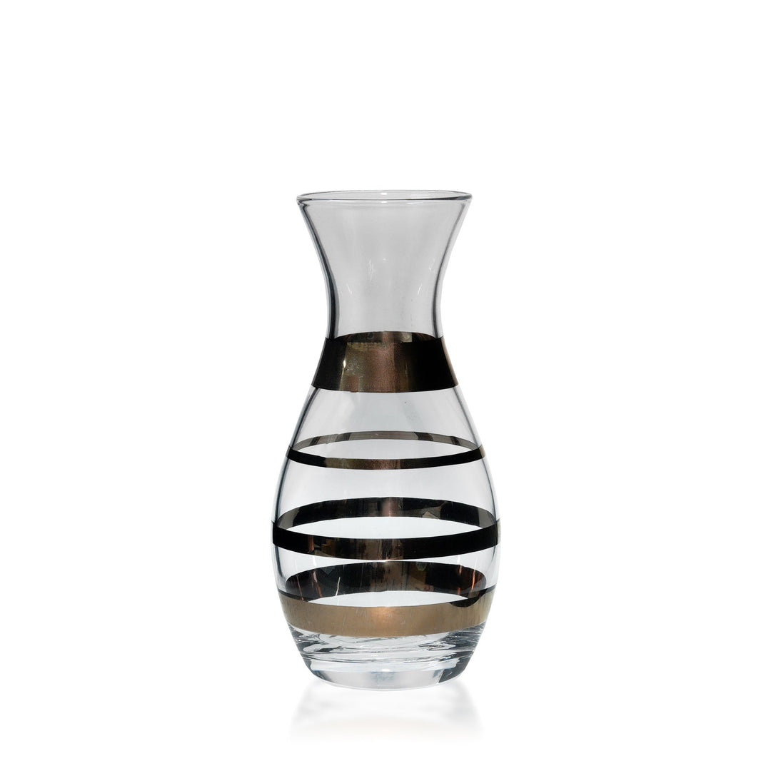 Espezo Glassware - Luxury Chunky Vase with a Platinum Art Decoration - - Colorlites