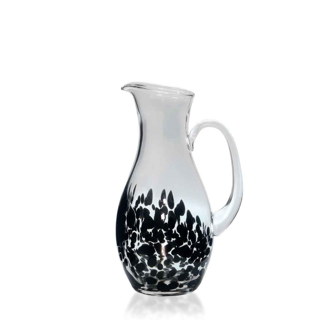 Espezo Glassware - Luxury Skinny Jug with a Black Decoration - - Espezo