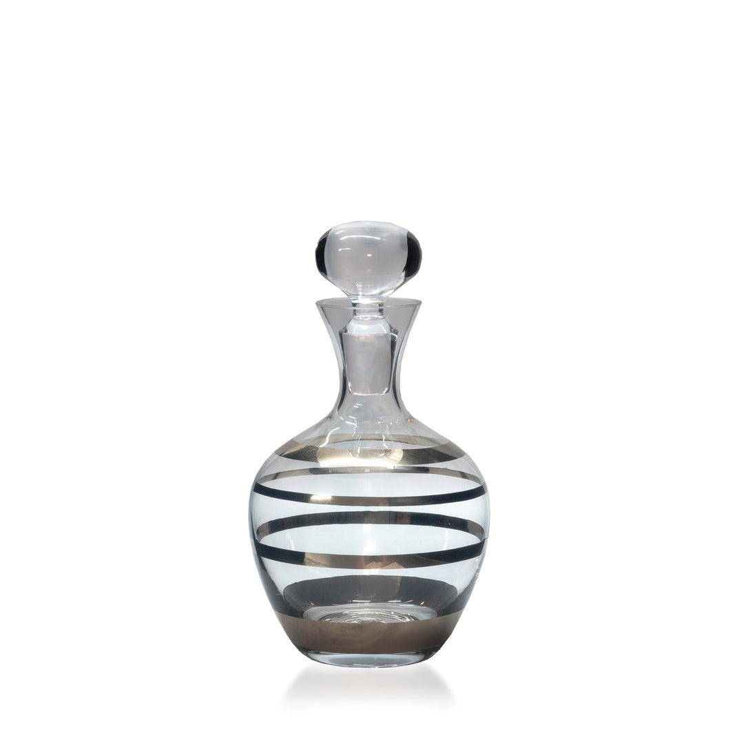 Espezo Glassware - Luxury Oval Decanter with a Platinum Decoration - - Espezo