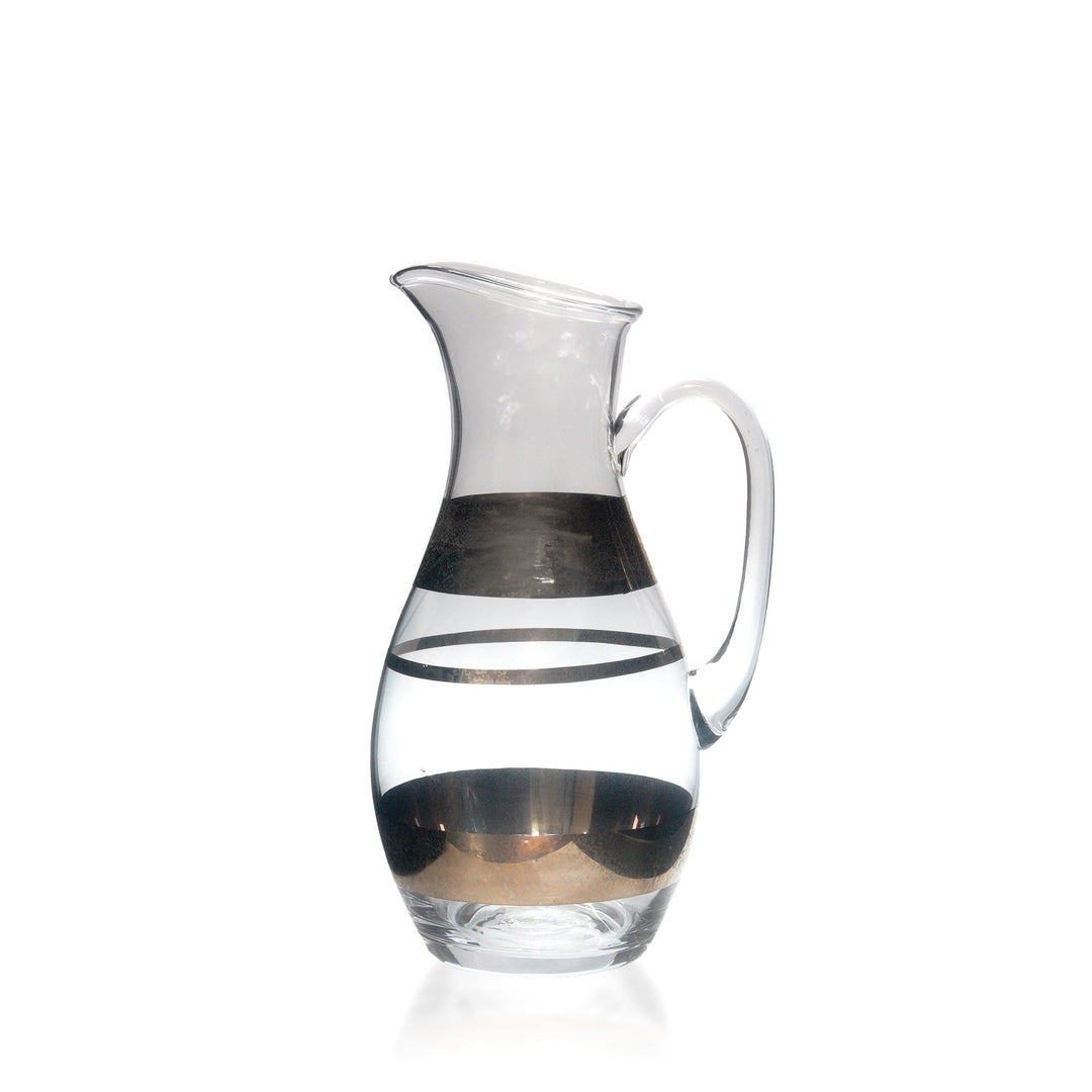 Espezo Glassware - Luxury Skinny Jug with a Platinum Decoration - - Espezo