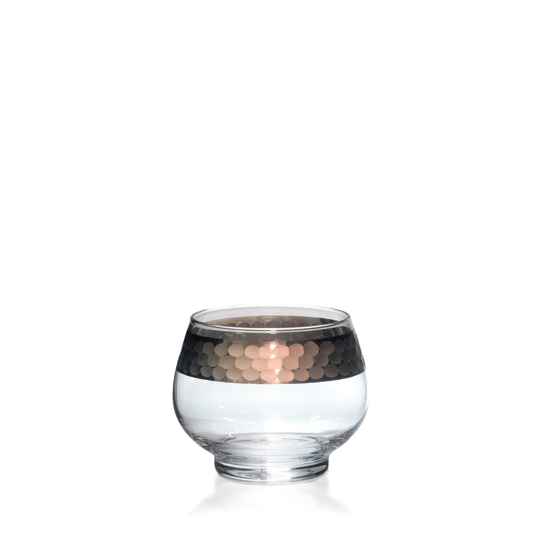 Espezo Glassware - Luxury Small Chunky Glass Bowl & Lid with a Cleopatra Decoration - - Espezo