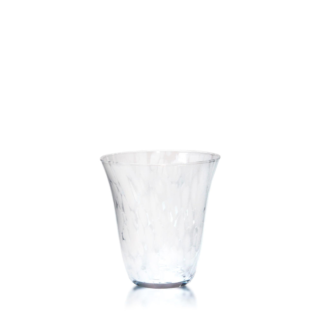 Espezo Glassware - Luxury Large Traditional Vase with a White Decoration - - Colorlites