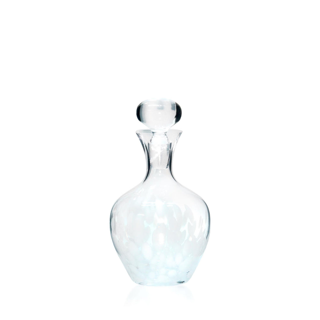 Espezo Glassware - Luxury Oval Decanter with a White Decoration - - Espezo