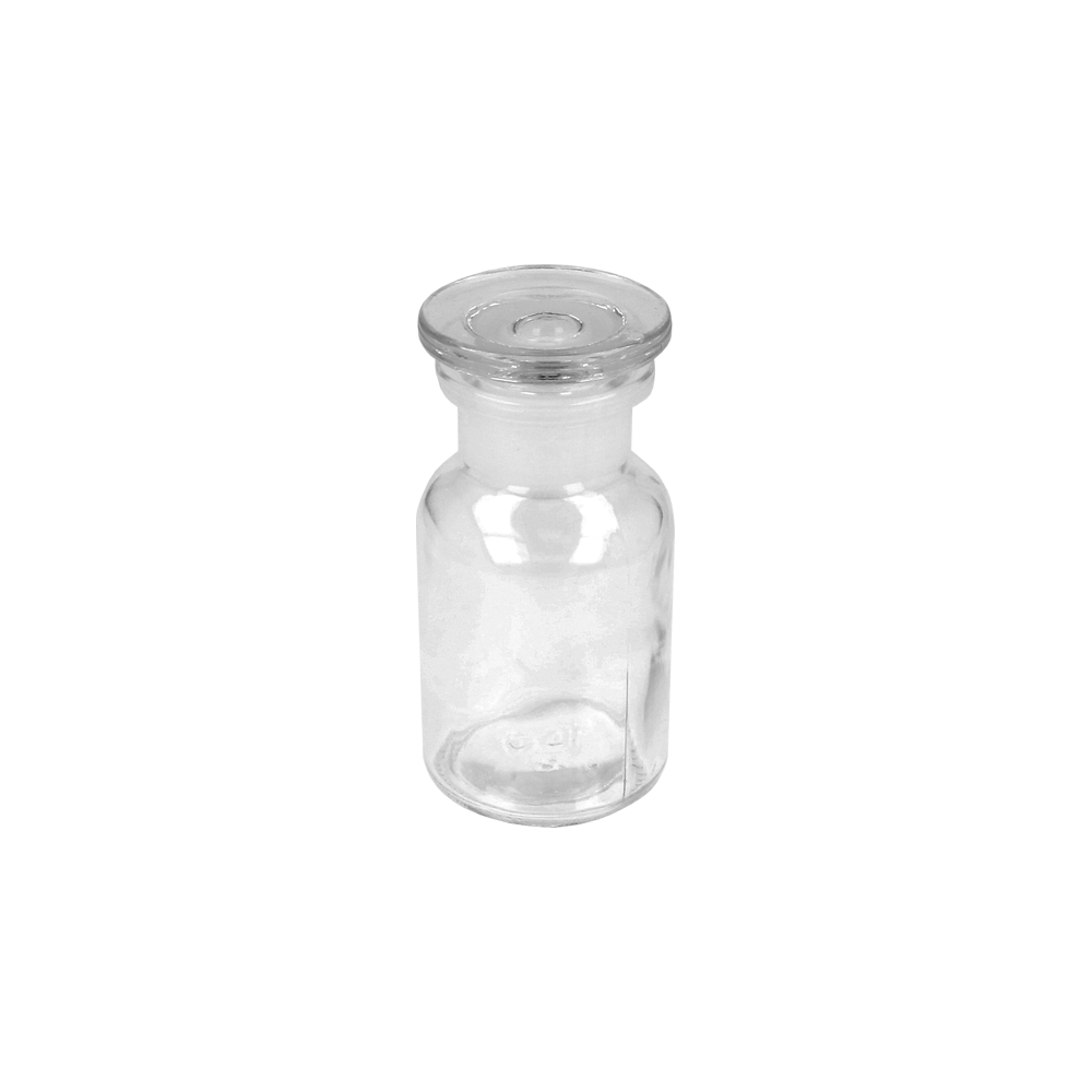 Medical Glass Bottles - 100ml Clear Reagent Bottle & Stopper