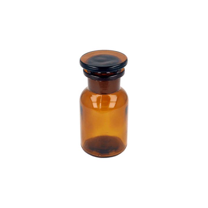100ml Amber Glass Reagent Bottle & Ground Glass Stopper - Glass - Aromatherapy Glass - Coloured Bottles