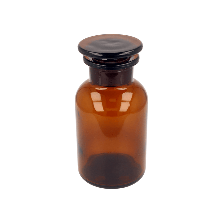250ml Amber Glass Reagent Bottle & Ground Glass Stopper - Glass - Aromatherapy Glass - Coloured Bottles