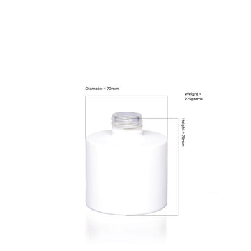 Diffuser Glass - 100ml Matt White Round Diffuser Bottle