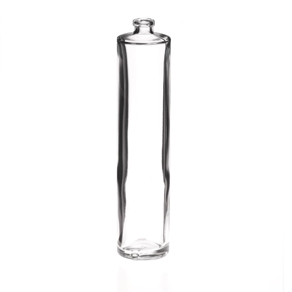 100ml Clear Glass Tall Round Cuban Bottle - Glass - Fragrance Glass - Coloured Bottles