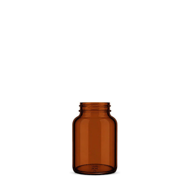 100ml Amber Glass Powder Jar - Glass - Medical Glass - Coloured Bottles