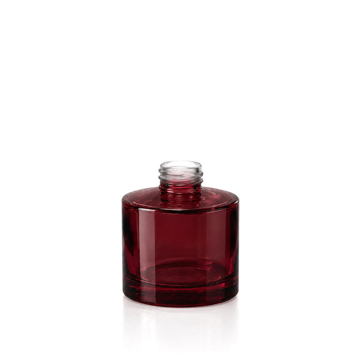 100ml Burgundy Glass Round Karen Diffuser Bottle - Glass - Diffuser Glass - Coloured Bottles