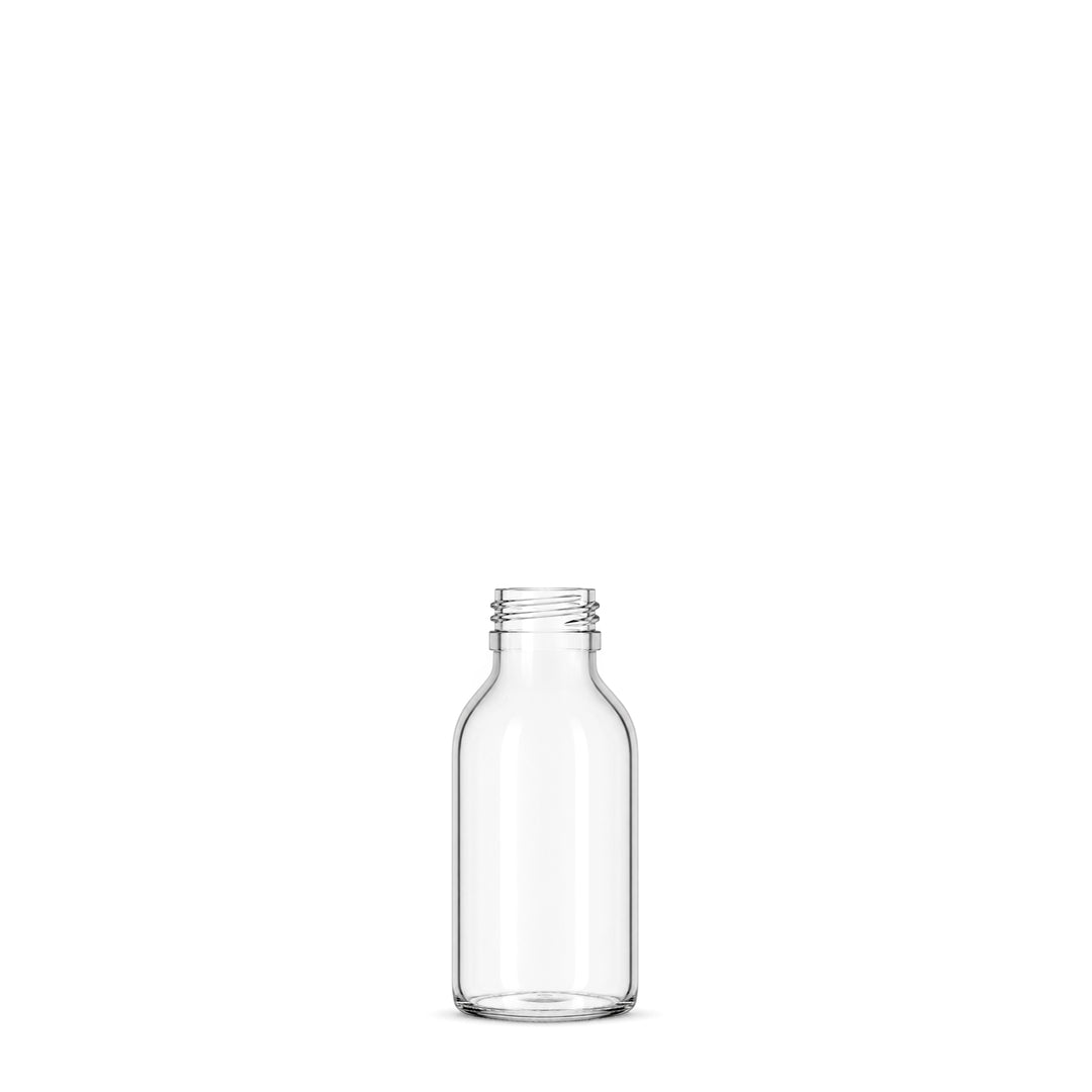 100ml Clear Glass Alpha Bottle - Glass - Medical Glass - Coloured Bottles