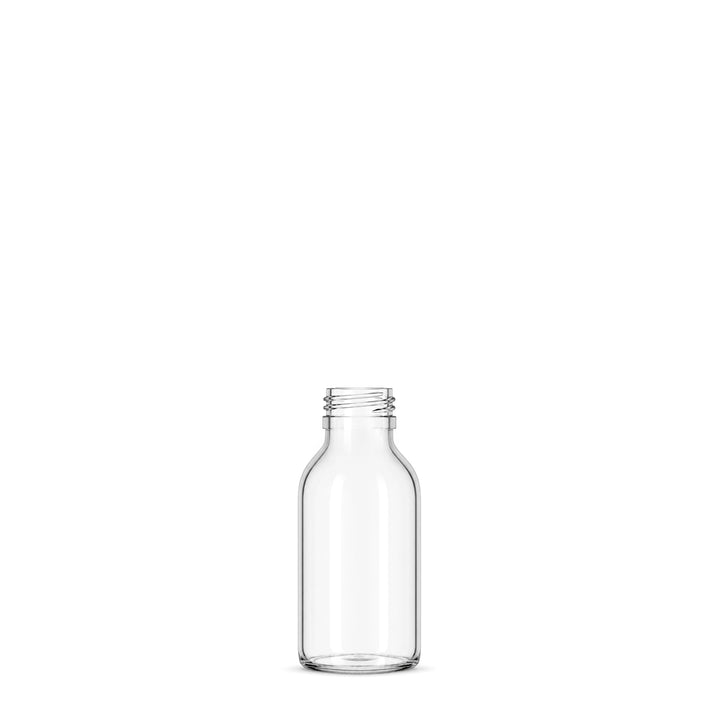 100ml Clear Glass Alpha Bottle - Glass - Medical Glass - Coloured Bottles