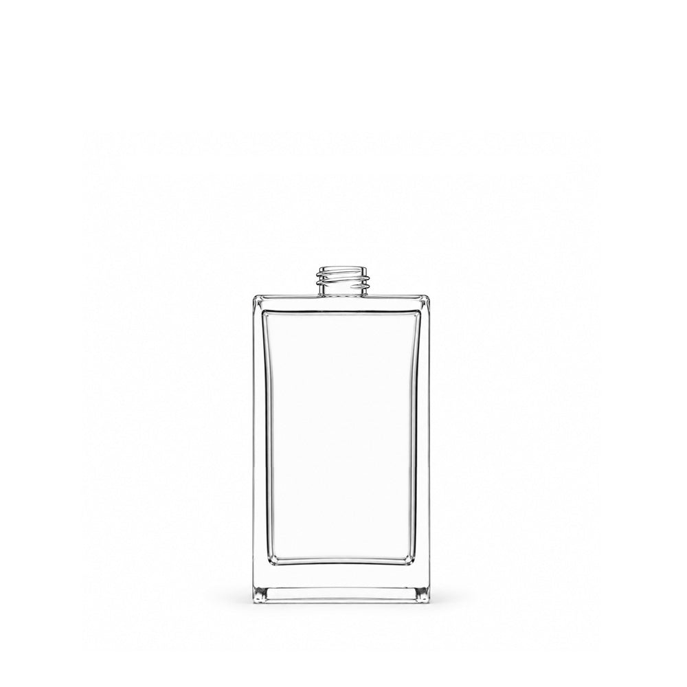 100ml Clear Glass Square Tall Clayton Bottle | Screw Neck - Glass - Fragrance Glass - Coloured Bottles