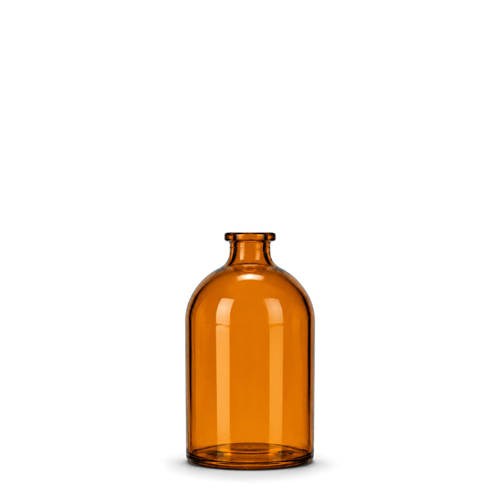 100ml Amber Glass Antibiotic / Injection Bottle (Cork Neck) - Glass - Medical Glass - Coloured Bottles