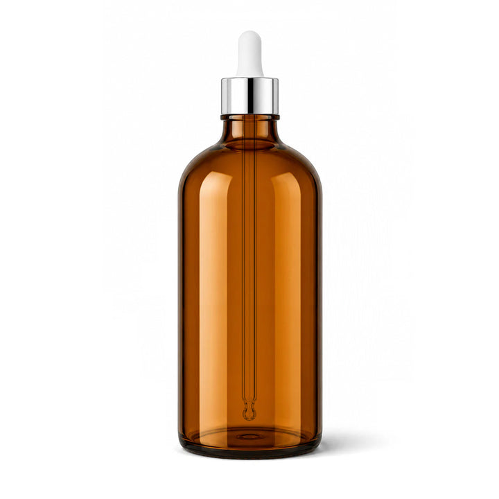 100ml Amber Glass Tall Dropper Bottle - Glass - Aromatherapy Glass - Coloured Bottles