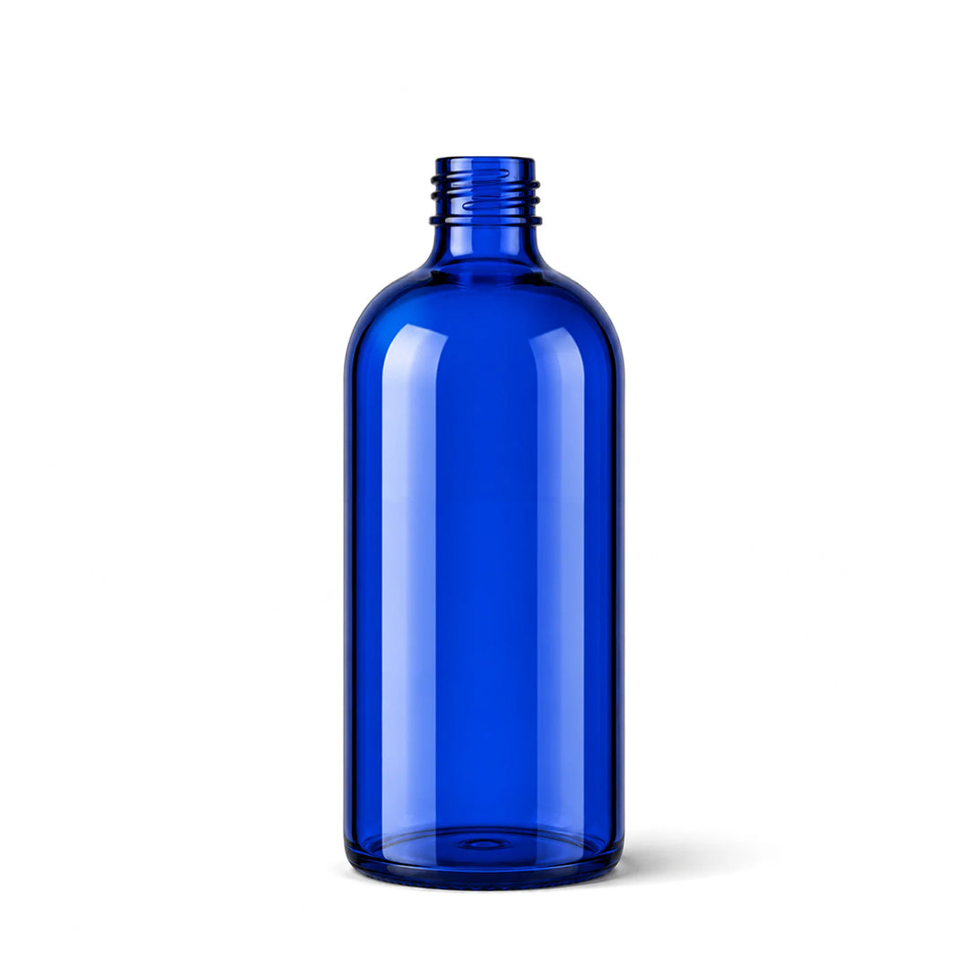 100ml Blue Glass Tall Dropper Bottle 