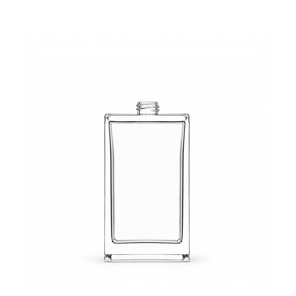 100ml Clear Glass Rectangle Everest Bottle | Screw Neck - Glass - Fragrance Glass - Coloured Bottles