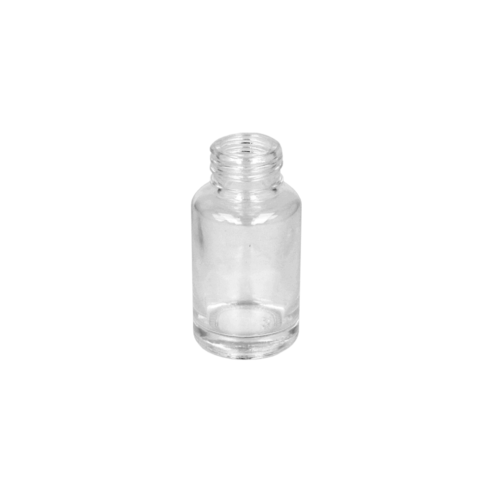 30ml Clear Glass Cosmetic Bottle (24R3) & 24R3 Black Polycone Urea Cap - - ColouredBottles