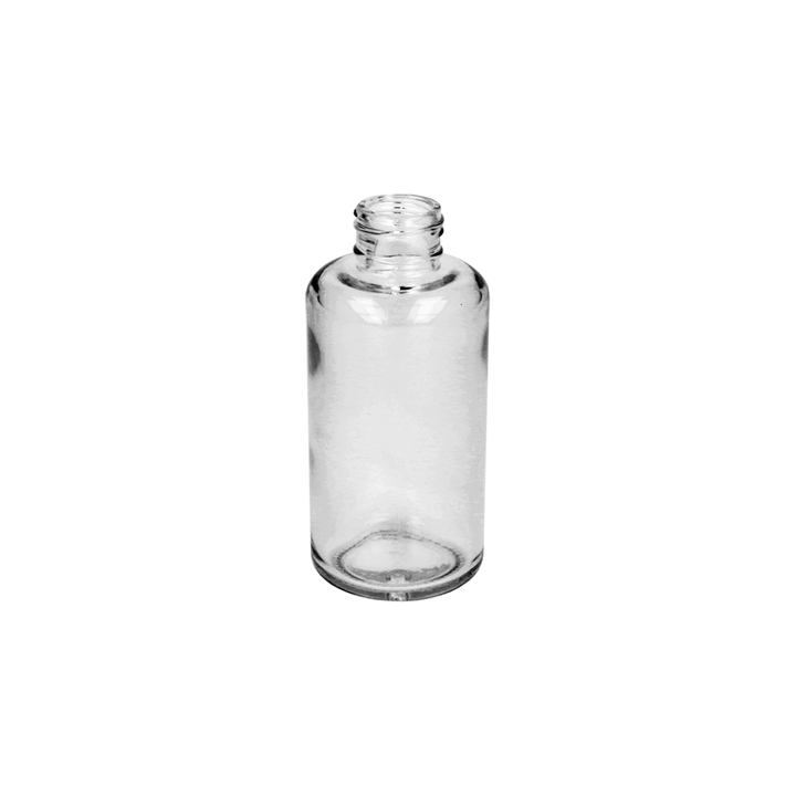 100ml Clear Glass Cosmetic Bottle (24/410) & 24R3 Silver Atomiser - - ColouredBottles