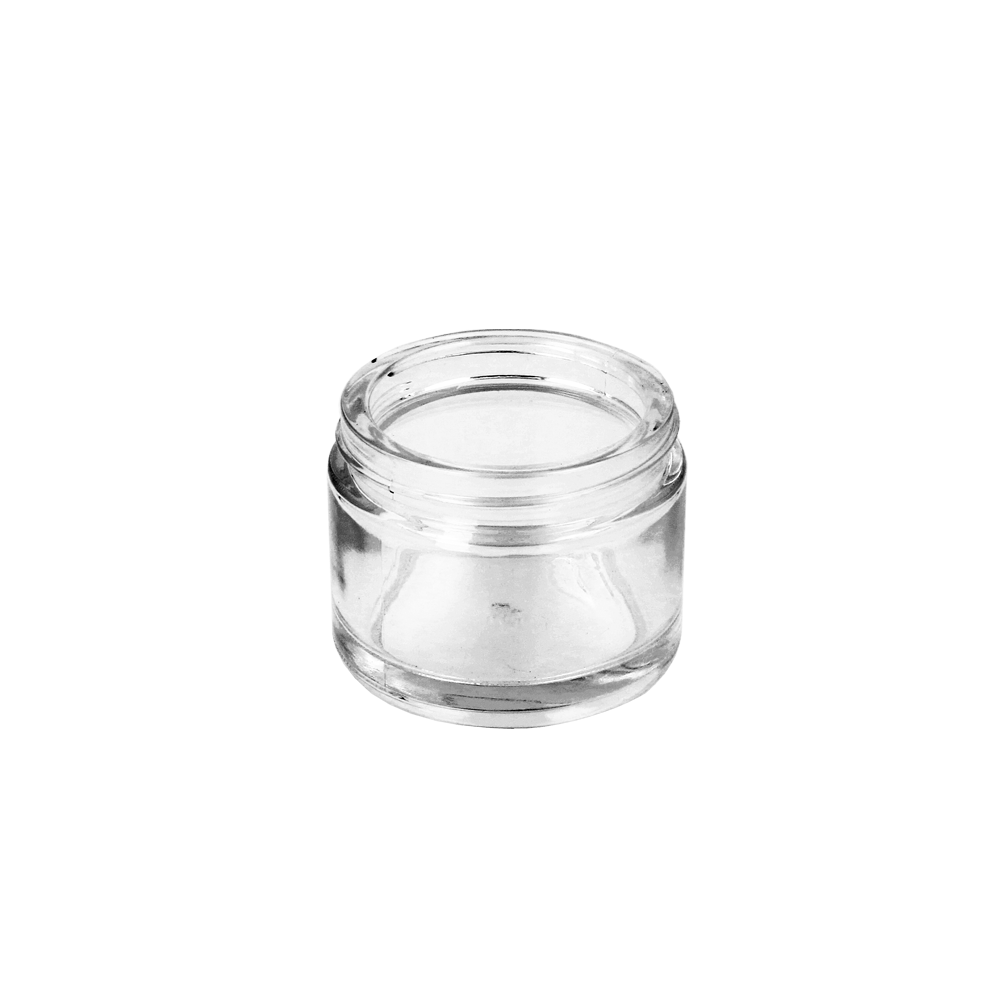 50ml Clear Glass Cosmetic Tizianno Jar (58R3) & 58R3 Aluminium Lid - - ColouredBottles