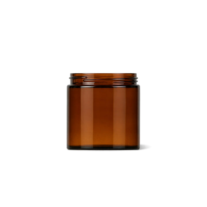 120ml Amber Glass Squat Jar - Glass - Cosmetic Glass - Coloured Bottles