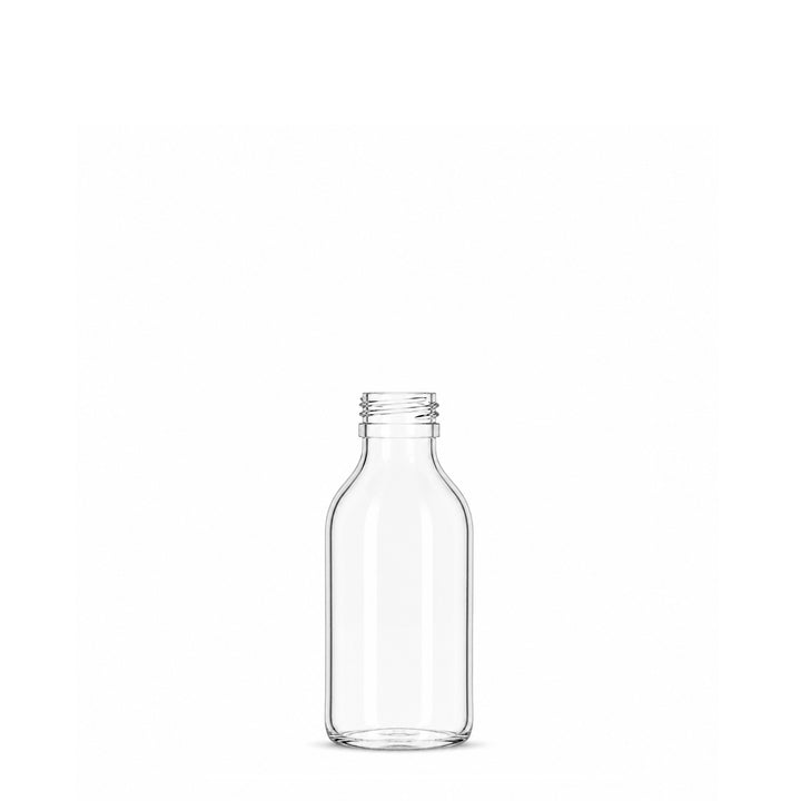 125ml Clear Glass Alpha Bottle - Glass - Medical Glass - Coloured Bottles