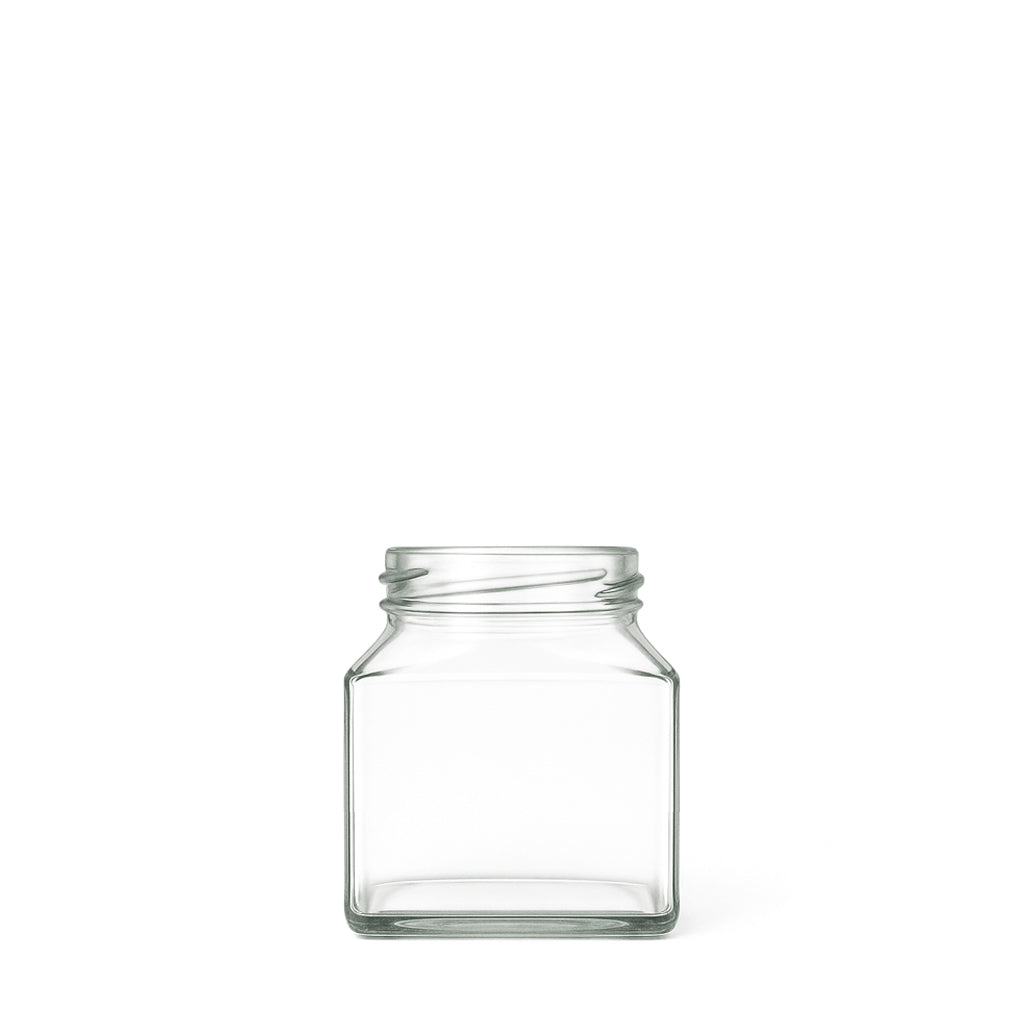 130ml Clear Glass Square Jar - Glass - Food Glass - Colorlites
