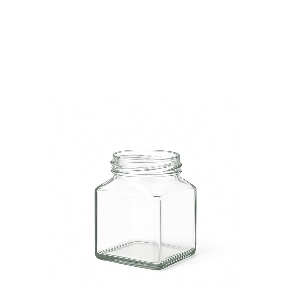 130ml Clear Glass Square Jar - Glass - Food Glass - Colorlites