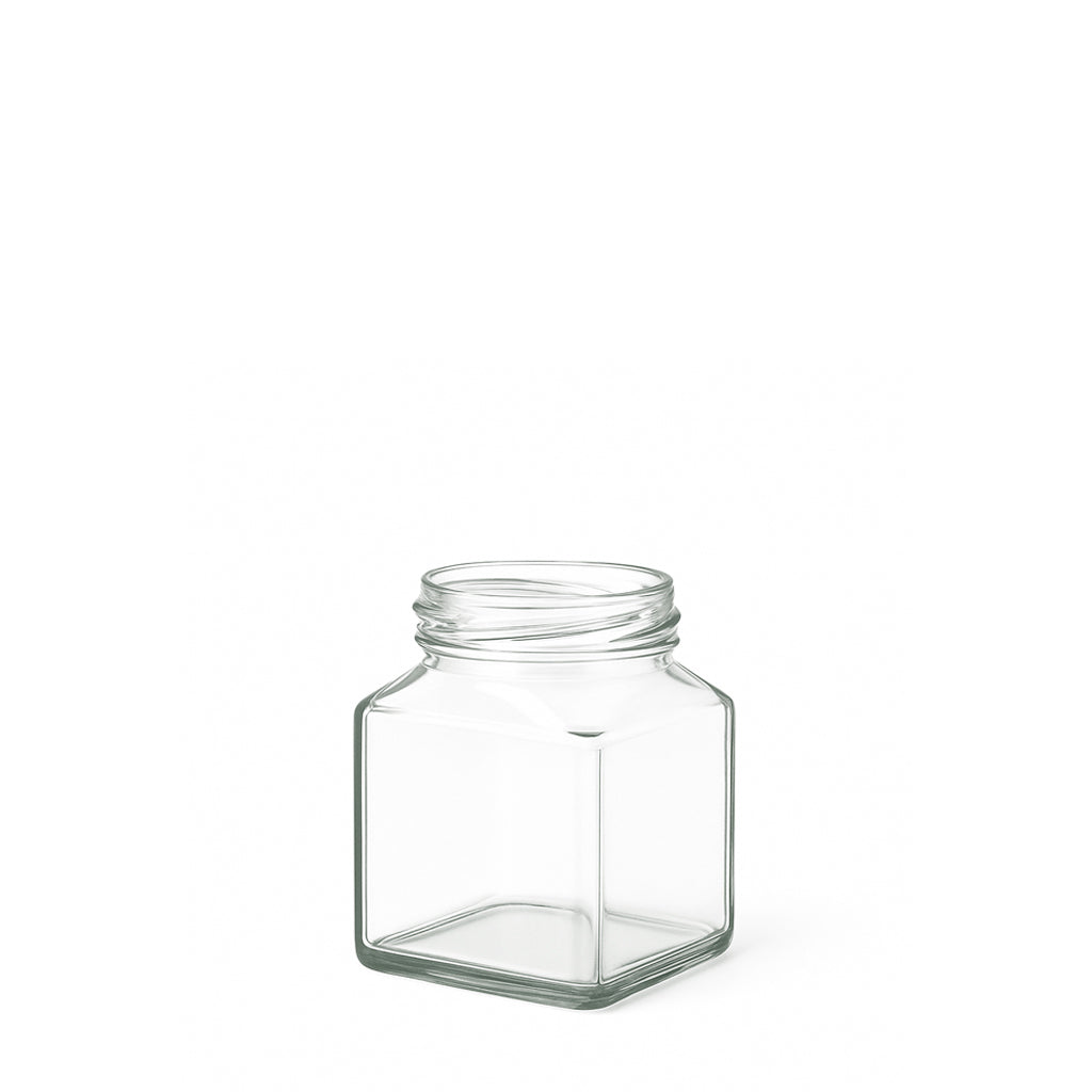 130ml Clear Glass Square Jar - Glass - Food Glass - Colorlites