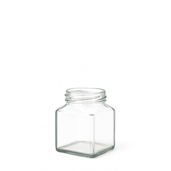 130ml Clear Glass Square Jar - Glass - Food Glass - Colorlites