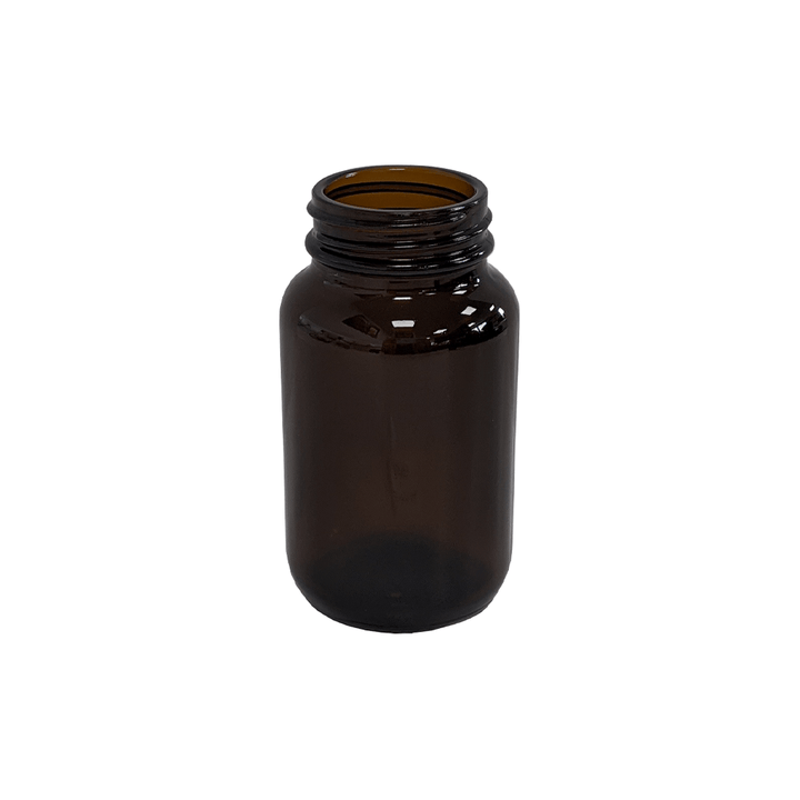 130ml Amber Glass Powder Jar - Glass - Medical Glass - Coloured Bottles