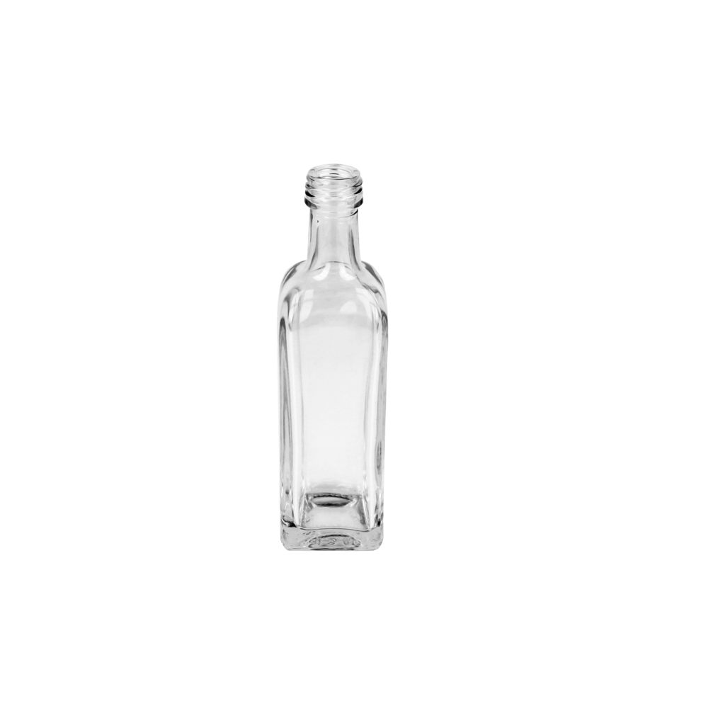 60ml Clear Glass Square Marasca Bottle - Glass - Food Glass - Colorlites