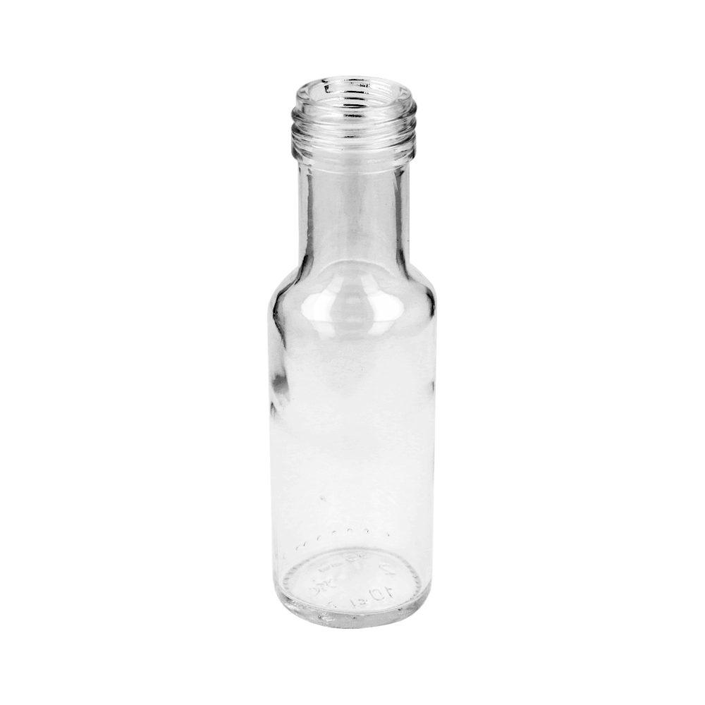 100ml Clear Glass Round Dorica Bottle (31.5mm Cap Size) - Glass - Food Glass - Colorlites