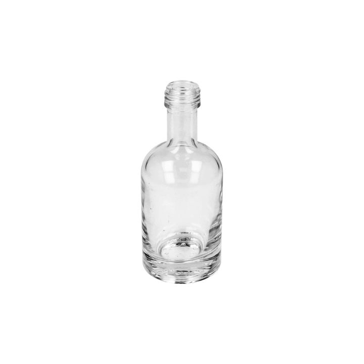 50ml Clear Glass Round Nocturne Bottle & 18mm Gold Aluminium Cap T/E - - ColouredBottles