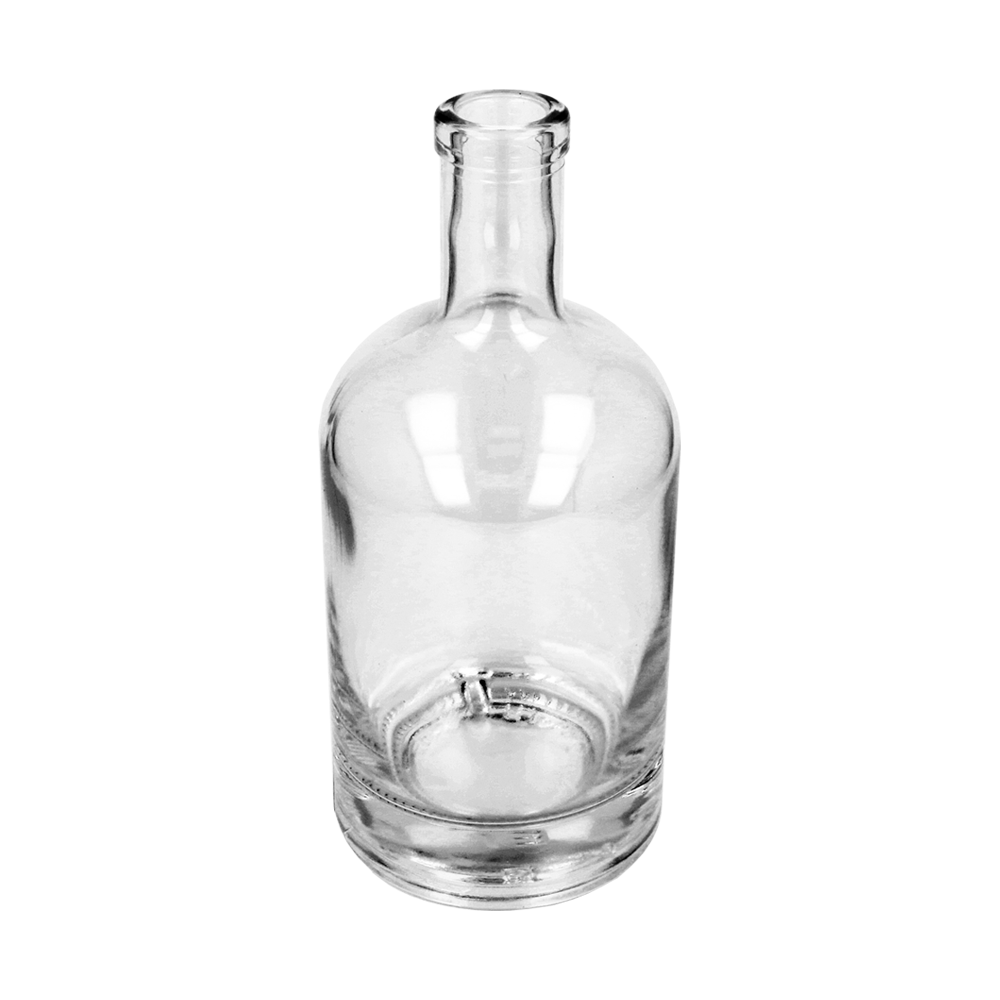 500ml Clear Glass Round Nocturne Bottle - Glass - Food Glass - Colorlites