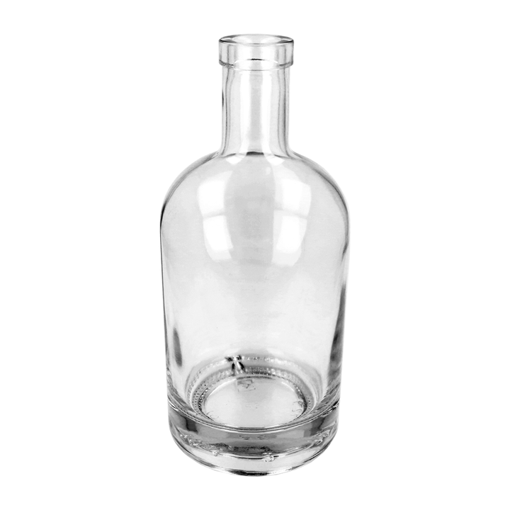 1000ml Clear Glass Round Nocturne Bra Bottle (Cork Neck) - Glass - Food Glass - Coloured Bottles