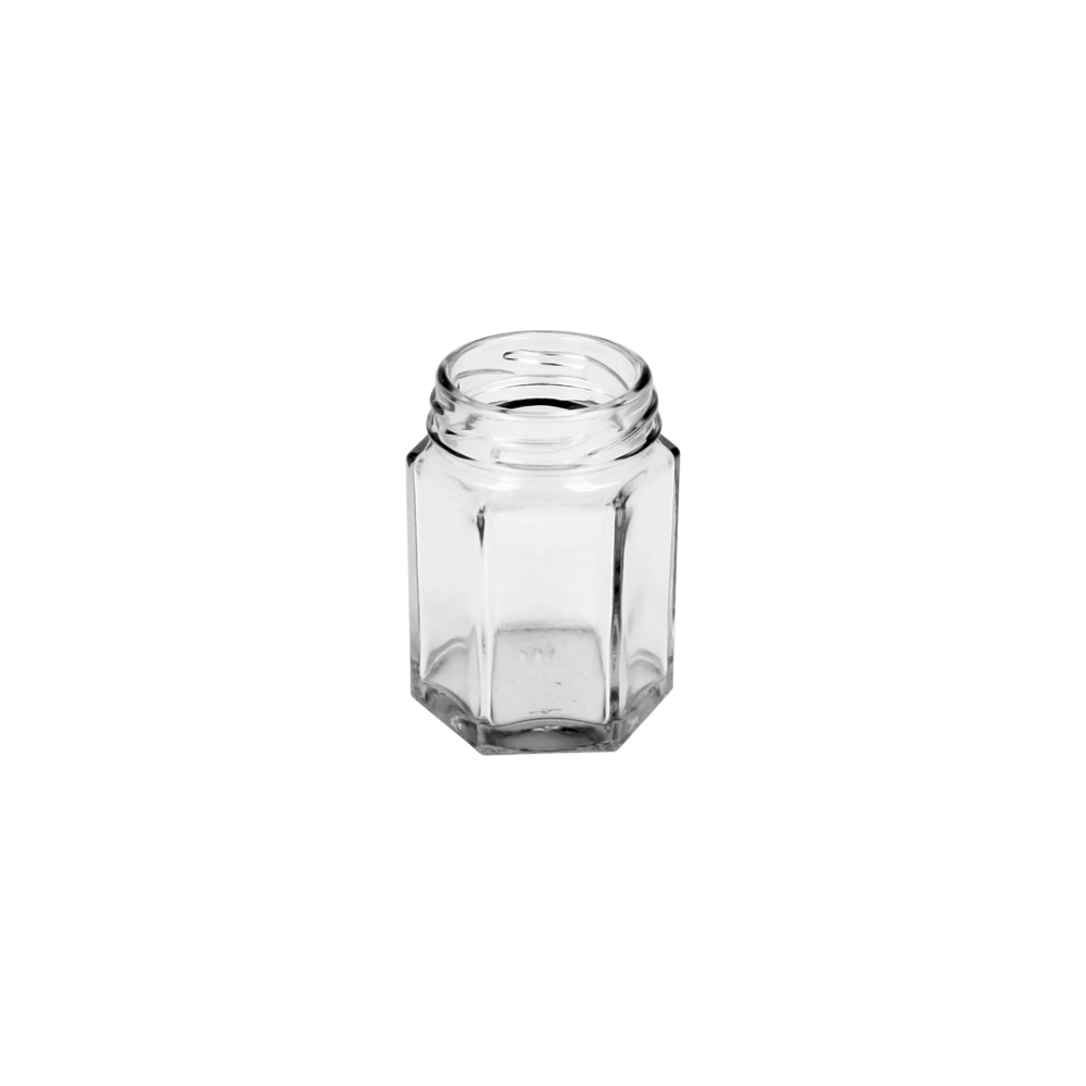 110ml Clear Glass Hexagonal Jar - Glass - Food Glass - Colorlites