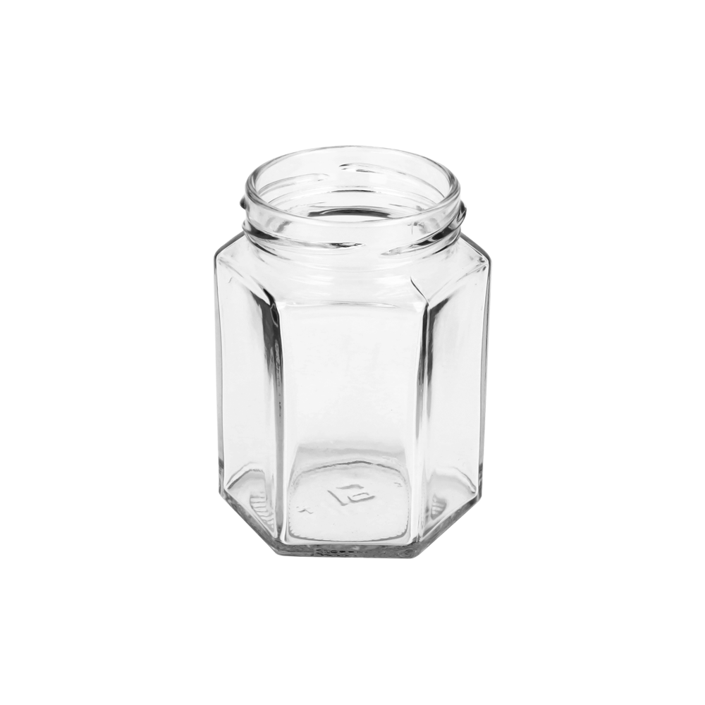 275ml Clear Glass Hexagon Jar - Glass - Food Glass - Colorlites
